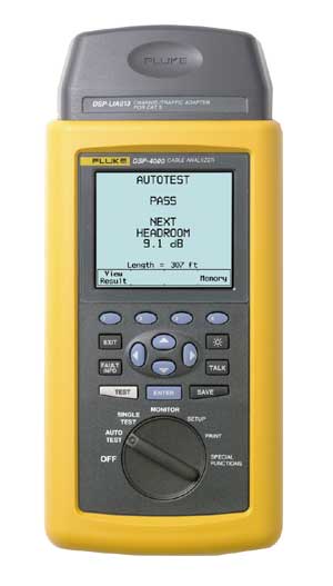 DSP-4000 - Fluke Networks Cable Analyzer - Click Image to Close